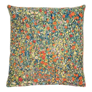 Klimt Poppyfield Tapestry Cushion With Feather Filler - 46x46cm (18"x18") For Sale