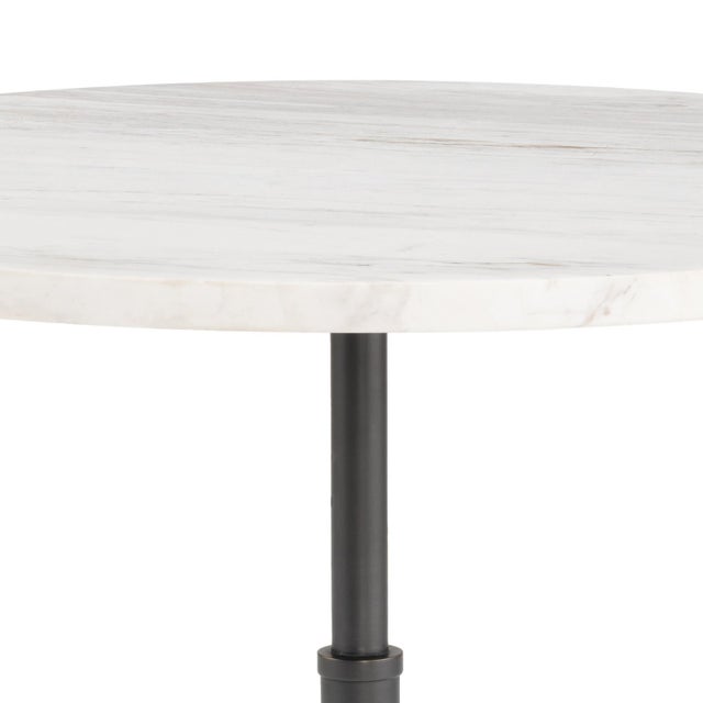 Elevate your decor with the Myles Accent Table Large. Featuring a substantial marble tabletop, this table's sturdy metal...