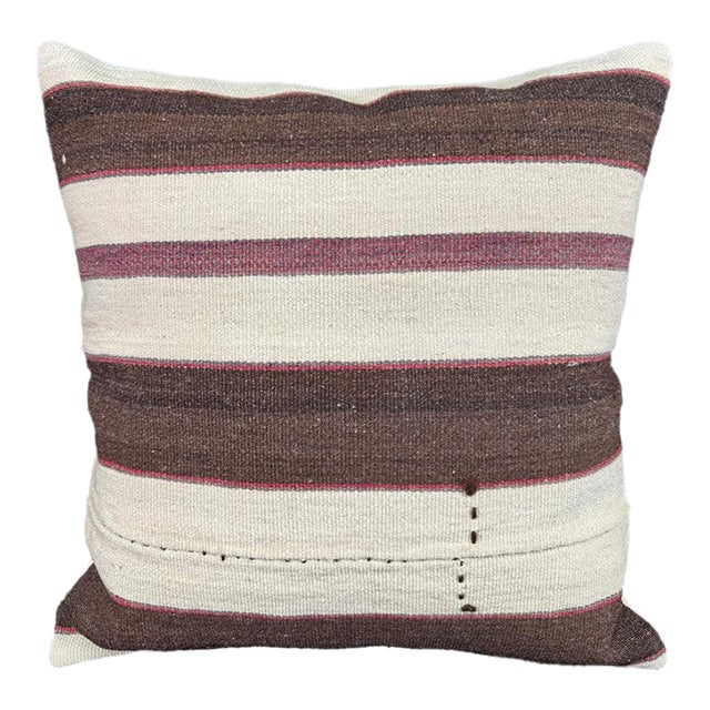 Turkish Hemp Pillow Cushion Natural Beige Brown Pillow Cushion Cover 24x24 For Sale