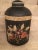 English Black Floral Design Tea Caddy For Sale - Image 12 of 13