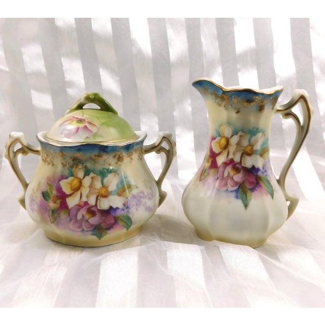 Late 18th Century Reinhold Schlegelmilch Rs Prussia Chocolate Pot With Matching Sugar and Creamer - 3pcs For Sale - Image 11 of 13
