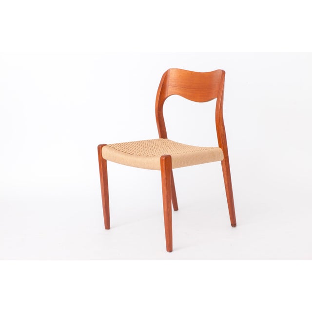 Mid-Century Modern Danish Model 71 Teak Dining Chair by Niels Otto Møller for J.L. Møllers, 1950s For Sale - Image 3 of 10