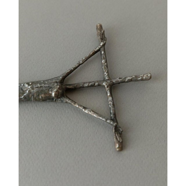 Austrian Catholic Bronze Jesus on the Cross Crucifix by E. Huber, 1983 For Sale - Image 6 of 12