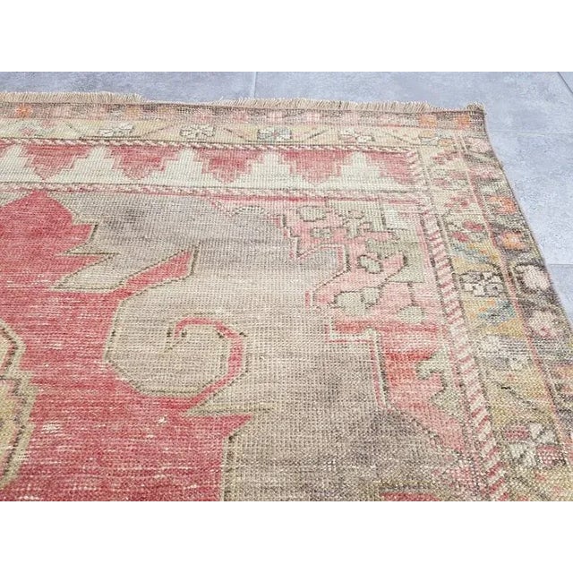 Textile 1960s Handknotted Vintage Area Rug For Sale - Image 7 of 9
