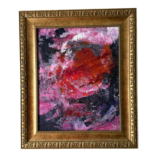 "Cosmic 528" Abstract Impasto Oil Painting, Signed Helena For Sale
