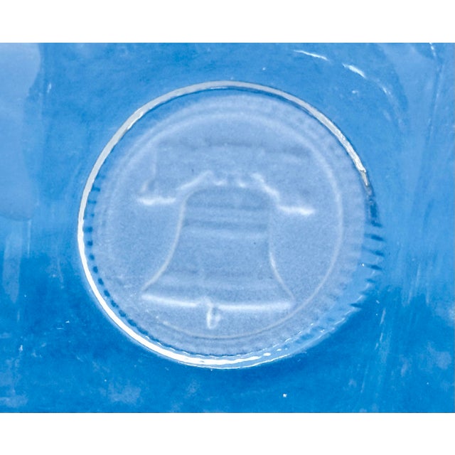 1960s 1960’s Fostoria Clear Coin Glass Bowl With Liberty Bell 1886 Design For Sale - Image 5 of 12