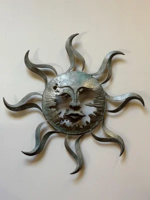 1980s Tom Torrens Large Cast Aluminum Sun