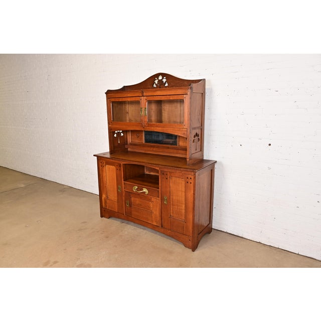 A rare and exceptional antique French Art Nouveau sideboard or bar cabinet By Léon Jallot France, Circa 1905 Gorgeous...