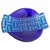 Vintage Postmodern Blue Fused Art Glass Sculptural Bowl, circa 1980 For Sale - Image 9 of 17