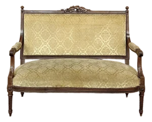 19th Century French Louis XVI Walnut Canape ~ Sofa
