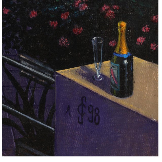 (Night's Sound), oil on canvas, signed with artist's initials and dated 1998 at lower right, inscribed to verso, framed....