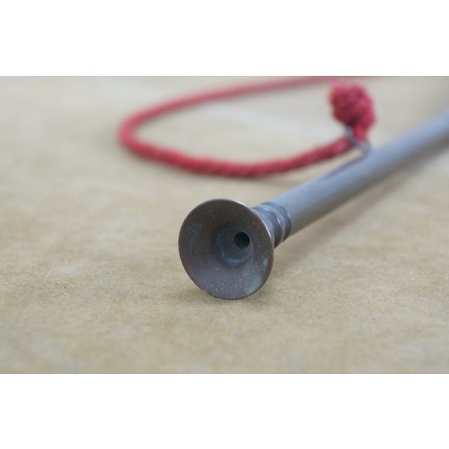 20thC English Brass & Copper Fox Hunting Coach Bugle Horn Trumpet 27" For Sale - Image 10 of 14
