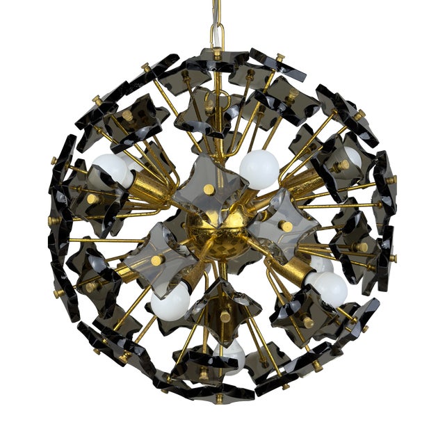 Mid-Century Sputnik Chandelier from Fontana Arte, Italy 1970s For Sale