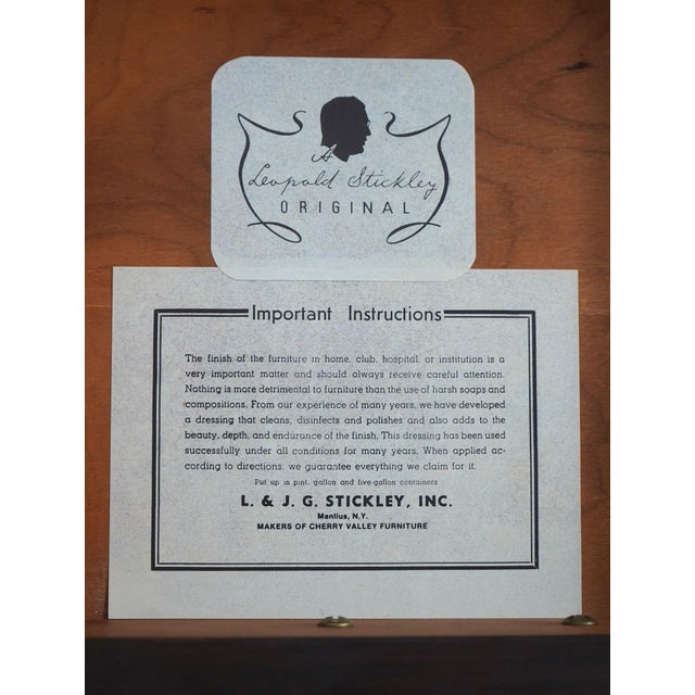 Stickley 1 Drawer Oval Mahogany Lamp Table For Sale - Image 17 of 18