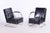 Bauhaus Bauhaus Seating Set in Chrome and Leather from Mücke Melder, Czech, 1930s, Set of 3 For Sale - Image 3 of 18