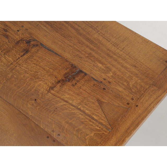 Antique English Dining Table or Farmhouse Table Made From Rare Scottish Oak For Sale In Chicago - Image 6 of 12