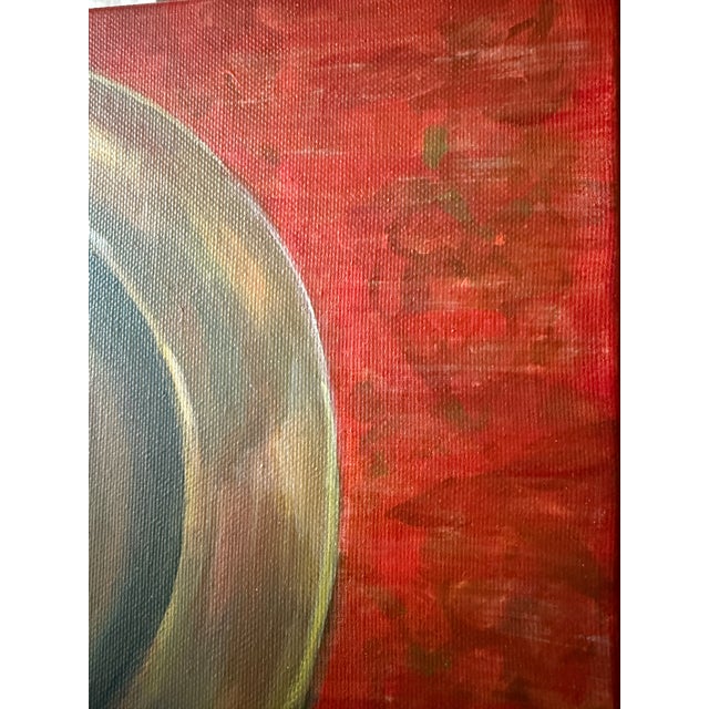 Chestnut Kateryna Perederiy Still Life Apple Original Painting Acrylic on Canvas For Sale - Image 8 of 9