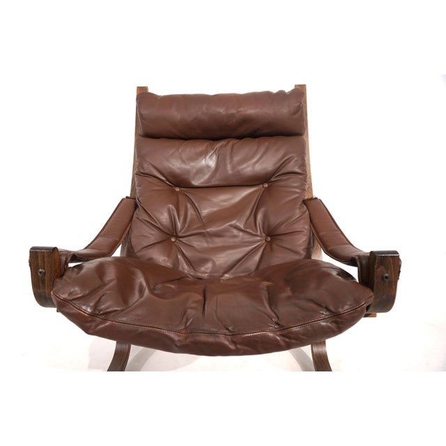 Siesta Lounge Chair in Leather by Ingmar Relling for Westnofa, 1960 For Sale - Image 9 of 17