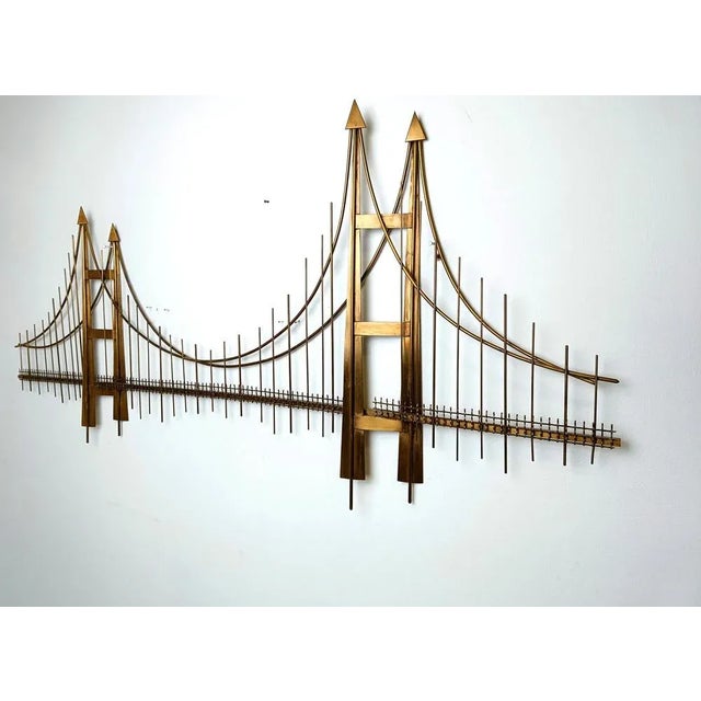 Hollywood Regency Wall Sculpture of the Golden Gate Bridge, 1970s For Sale - Image 3 of 8