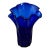 Cobalt Blue Handblown Handkerchief Napkin Glass Vase For Sale
