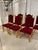 1970s Set of 6 1970s Danish Oak Dining Chairs - Style of Henning Kjærnulf - Original Red Mohair For Sale - Image 5 of 18