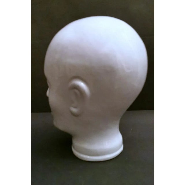 Ceramic Vintage Italian Head in White Glazed Ceramic For Sale - Image 7 of 13