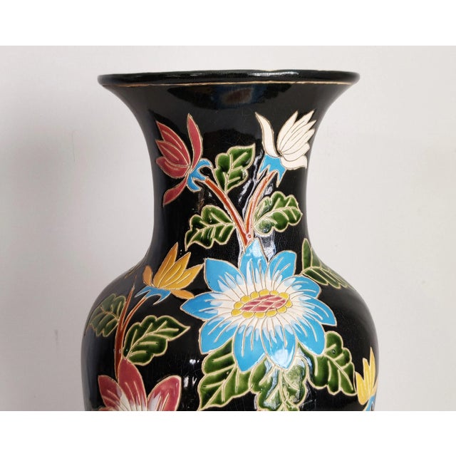 Early 20th Century Large Early 20th Century Floral Vase For Sale - Image 5 of 10