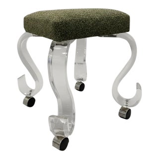 Chunky Lucite Vanity Chair Attributed to Shlomi Haziza For Sale