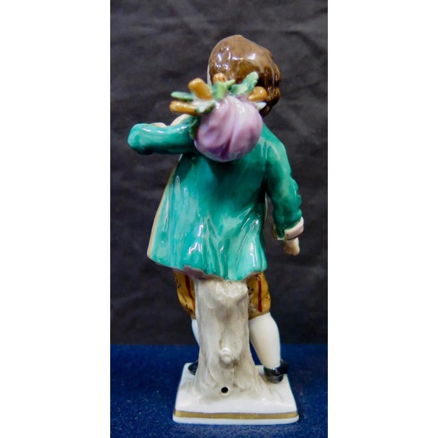 Vintage Porcelain Cabinet Figurine of a Boy For Sale - Image 9 of 12