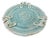 VTG Southwest Studio Pottery Turquoise Crackle Glaze Platter Bowl 10" For Sale