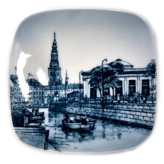 Folk Art Mid 20th Century Danish Porcelain Small Plate Collection- Set of 8 For Sale - Image 3 of 9