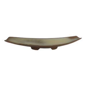 Frankoma Oblong Footed Tray Console Dish Plainsman Brown F88 Mid-Century 1950s