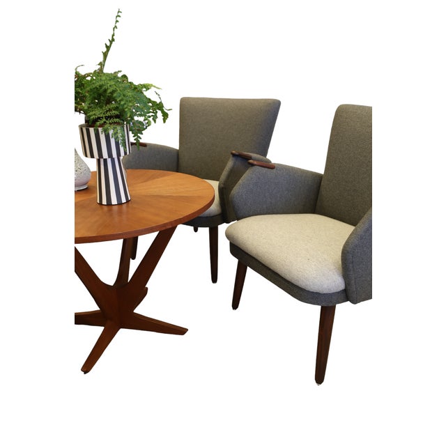 Danish Sofa and Armchairs in Gray Wool Fabric, 1960s, Set of 3 For Sale - Image 18 of 18