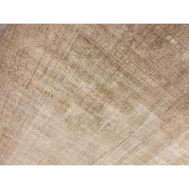 Cream Faded Cream Coloured Vintage Area Rug - 105"x146" For Sale - Image 8 of 11