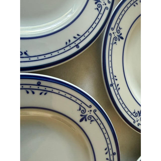 Late 20th Century Vintage Mikasa Cera Stone Small Plates in the Newport Pattern - Set of 7 For Sale - Image 5 of 10