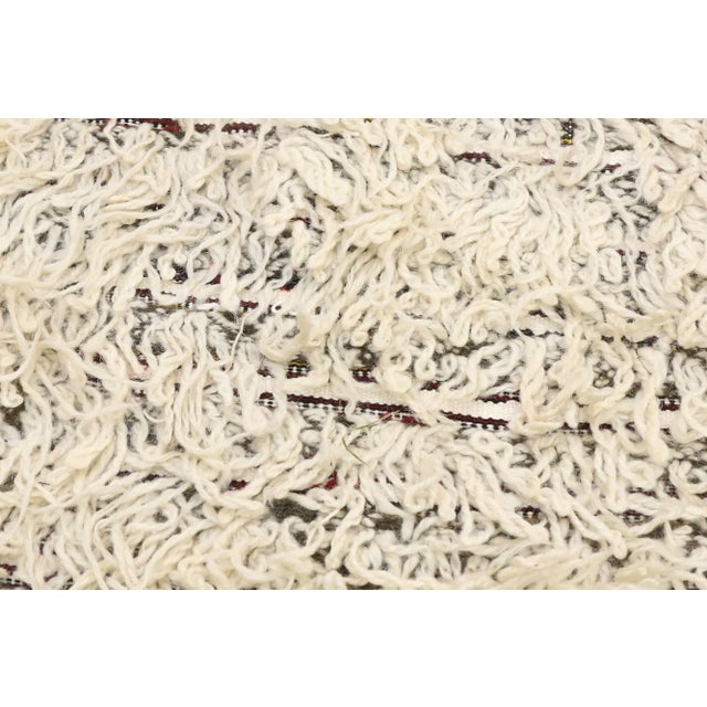 Late 20th Century Beni Ourain Moroccan Wedding Blanket - 04'05 X 09'00 For Sale In Dallas - Image 6 of 9