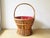 Mid-Century Italian Work Knitting Basket in Rattan and Rush, 1960s For Sale - Image 4 of 10