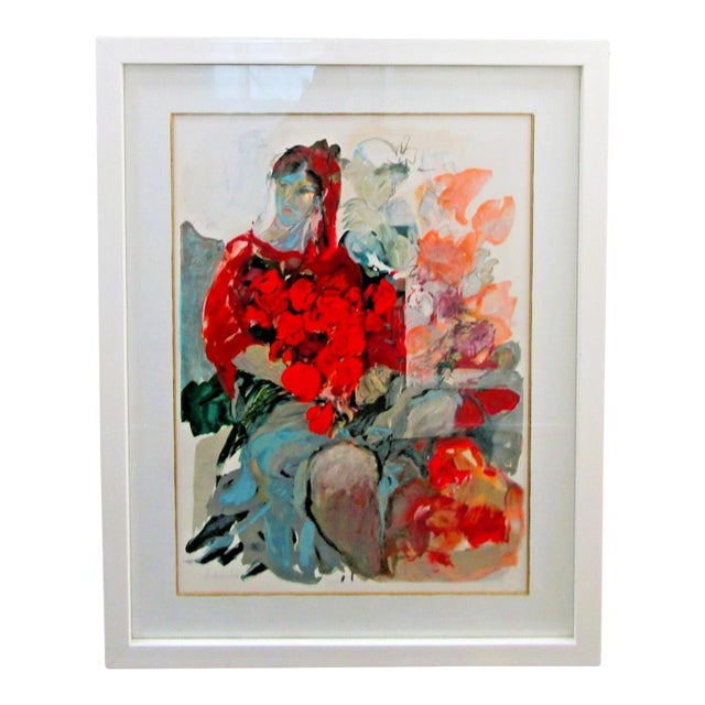 Huge Lea Avizedek La Maitresse the Mistress Signed and Numbered Framed Serigraph For Sale