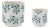 Hydrangea Floral Pattern Planter (Set of 2) For Sale