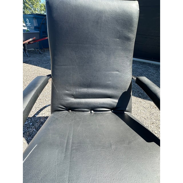 Mid-Century Modern 1970s Italian Modern Chrome Rocking Chair Attributed to Guido Faleschini For Sale - Image 3 of 6