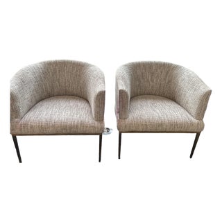 Gold Metal Base Side Chair - Set of 2 For Sale