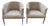 Gold Metal Base Side Chair - Set of 2 For Sale