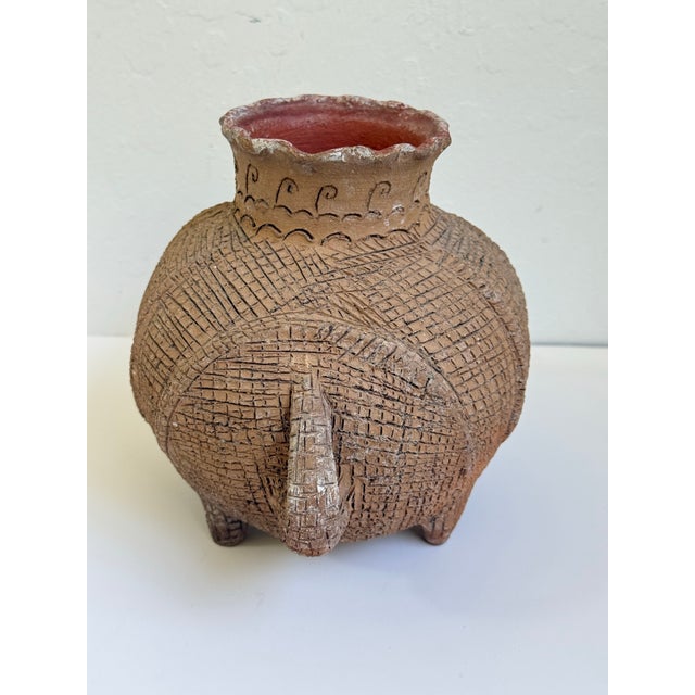 Mid-Century Terracotta Studio Pottery Armadillo Effigy Vessel – Pre-Columbian Style For Sale - Image 4 of 8