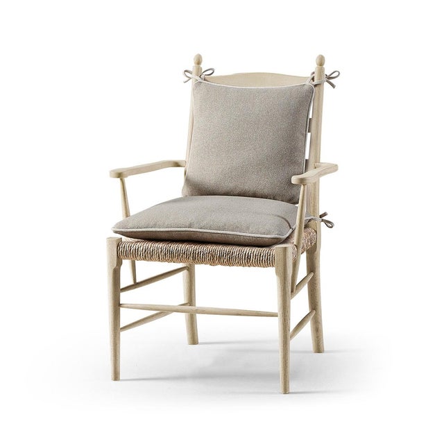 2020s French Style Ladderback Arm Chairs- Set of 2 For Sale - Image 5 of 8