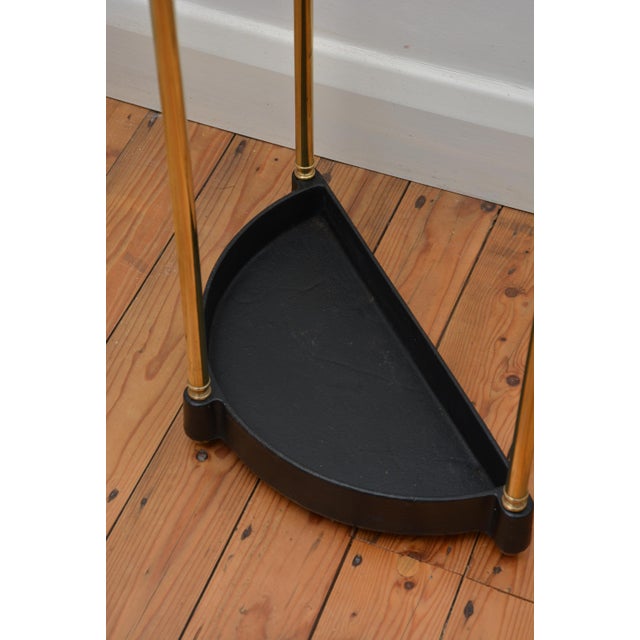 Demi Lune Brass Umbrella Stand, 1920 For Sale - Image 9 of 11