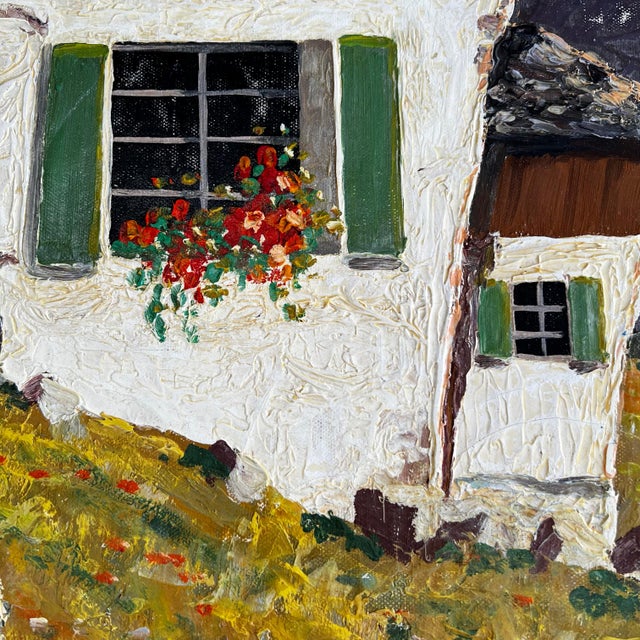"Mountain Chalet" Original Wall Art Composition of Decorative Plates Painting Installation - Set of 8 For Sale - Image 17 of 18