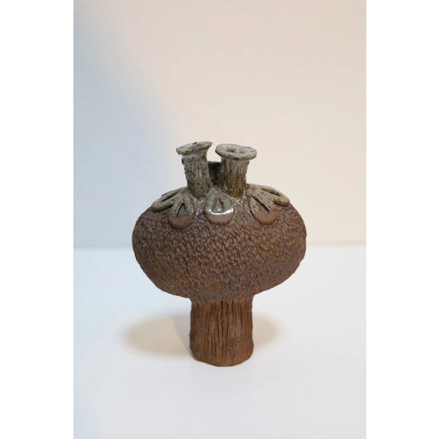 Mid 20th Century Studio Pottery Sculpted Vessels by Ken Stevens - Set of 3 For Sale - Image 9 of 13