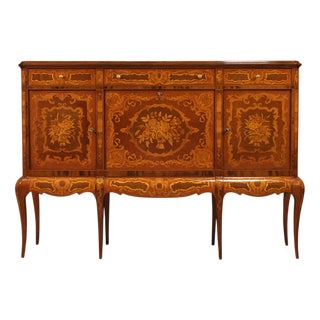 20th Century Inlaid Wood Bar Cabinet, 1950s For Sale