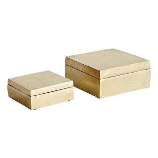 Cressida Lidded Boxes, Set Of 2 For Sale