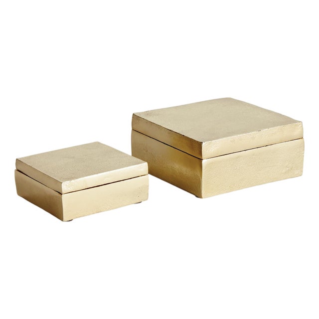 Cressida Lidded Boxes, Set Of 2 For Sale